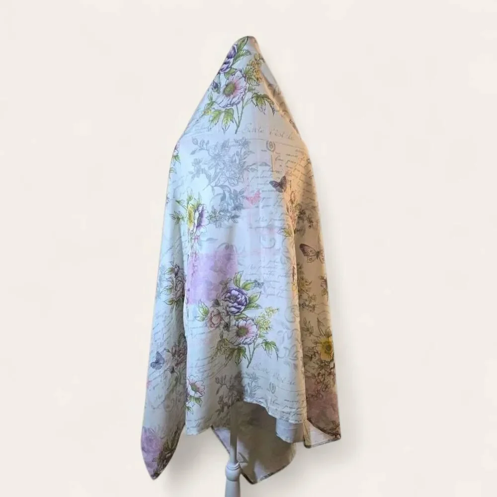 Rectangular Spring Floral And Butterfly Tablecloth